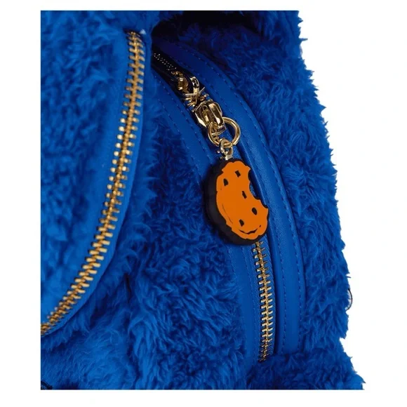 NWT Loungefly Sesame Street Cookie Monster Cosplay Mini Backpack W/Coin Bag - Picture 7 of 14